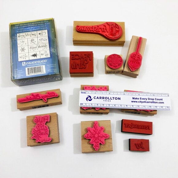 Assortment of Crafting Stamps. Christmas  Holidays Set of 21 Stamps - Picture 3 of 5